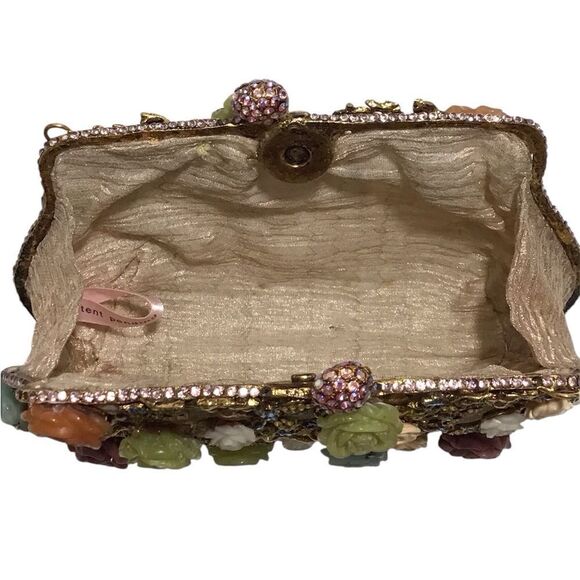 edidi New York Clutch Bag Floral Rhinestones Evening Bag RARE VINTAGE - Picture 4 of 14